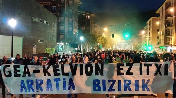 Kelvion enpresaren itxieraren aurka Igorren egindako manifestazio bat.