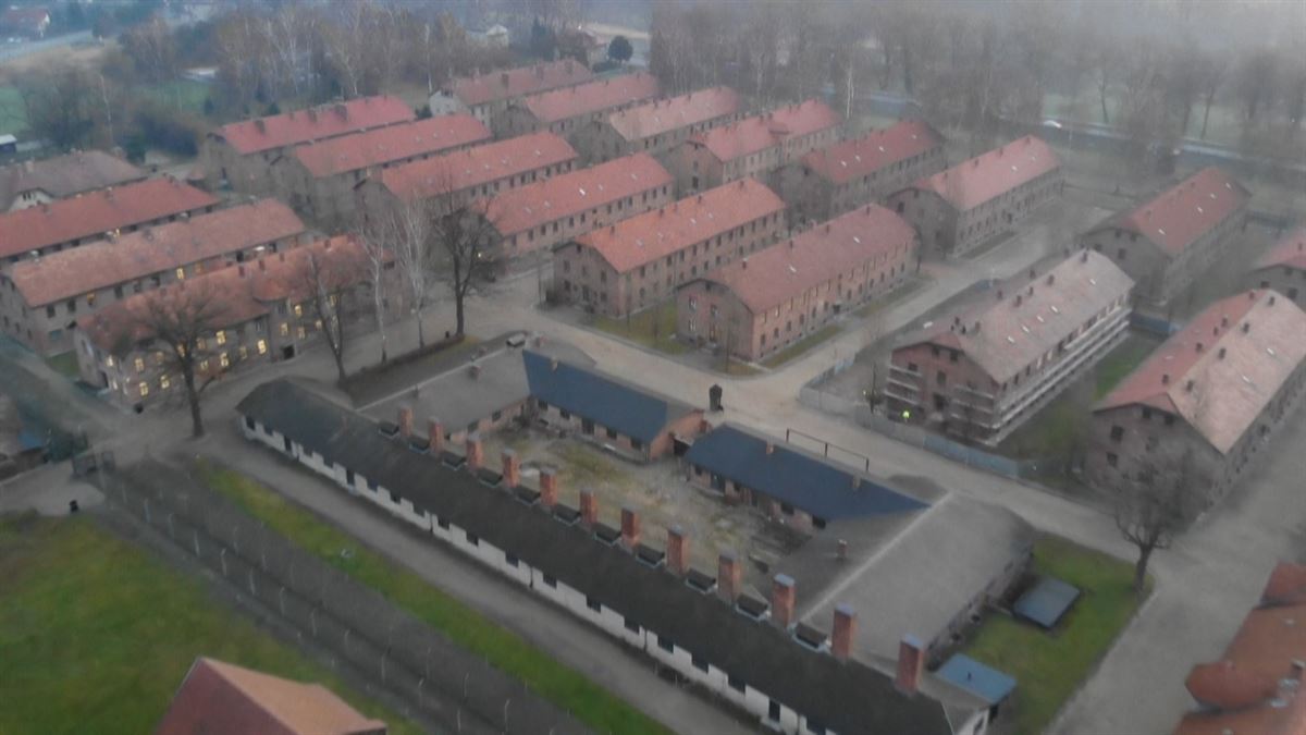 Auschwitz-Birkenau. Agentzietako bideo batetik ateratako irudia.