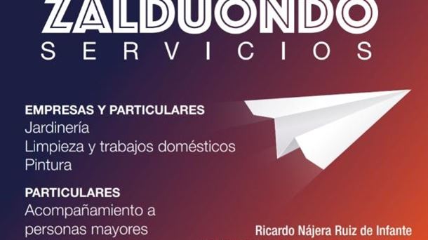 "Zalduondo Servicios", nueva oferta de trabajos a domicilio en Lautada
