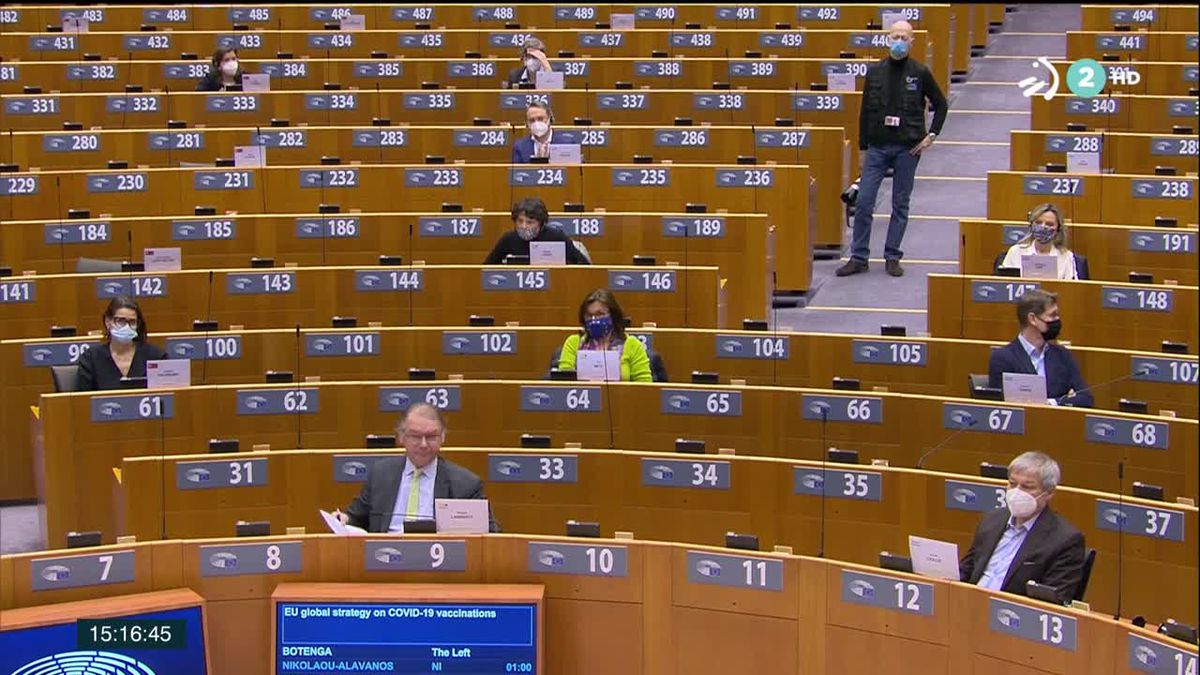 Parlamento Europeo. Imagen obtenida de un vídeo de ETB.