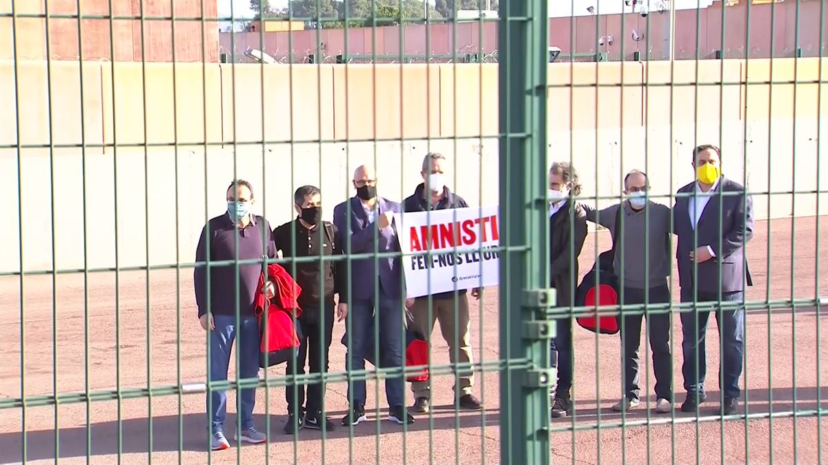 Presos catalanes piden la amnistía. Foto: EiTB