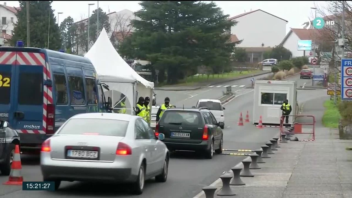 Frontera con Iparralde. Imagen obtenida de un vídeo de ETB.