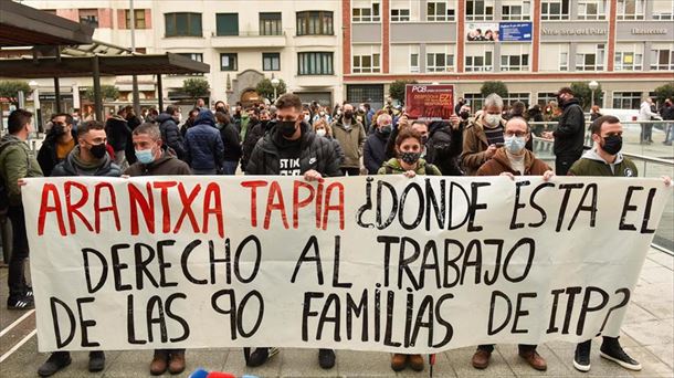 Una protesta de los trabajadores de PCB-ITP Aero.