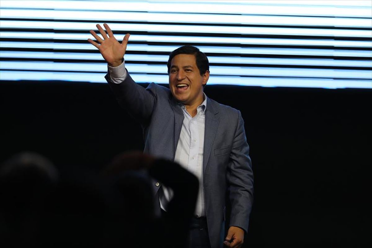 Andrés Arauz, ganador de la primera vuelta de las elecciones presidenciales en Ecuador
