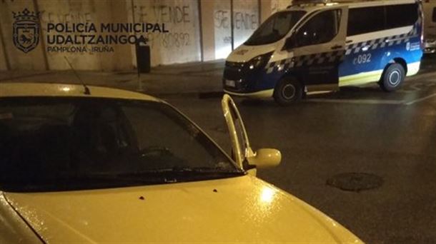 Una furgoneta de la Policía Local de servicio