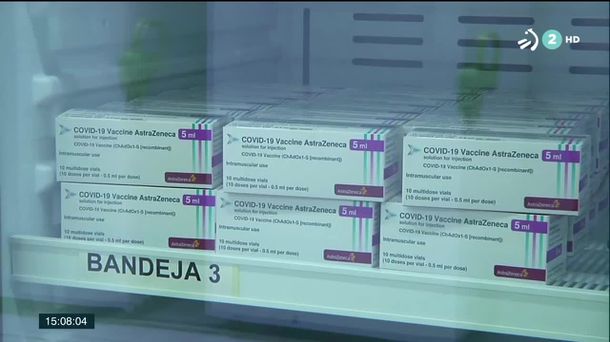 Vacuna de Oxford y AstraZeneca. Imagen obtenida de un vídeo de ETB.