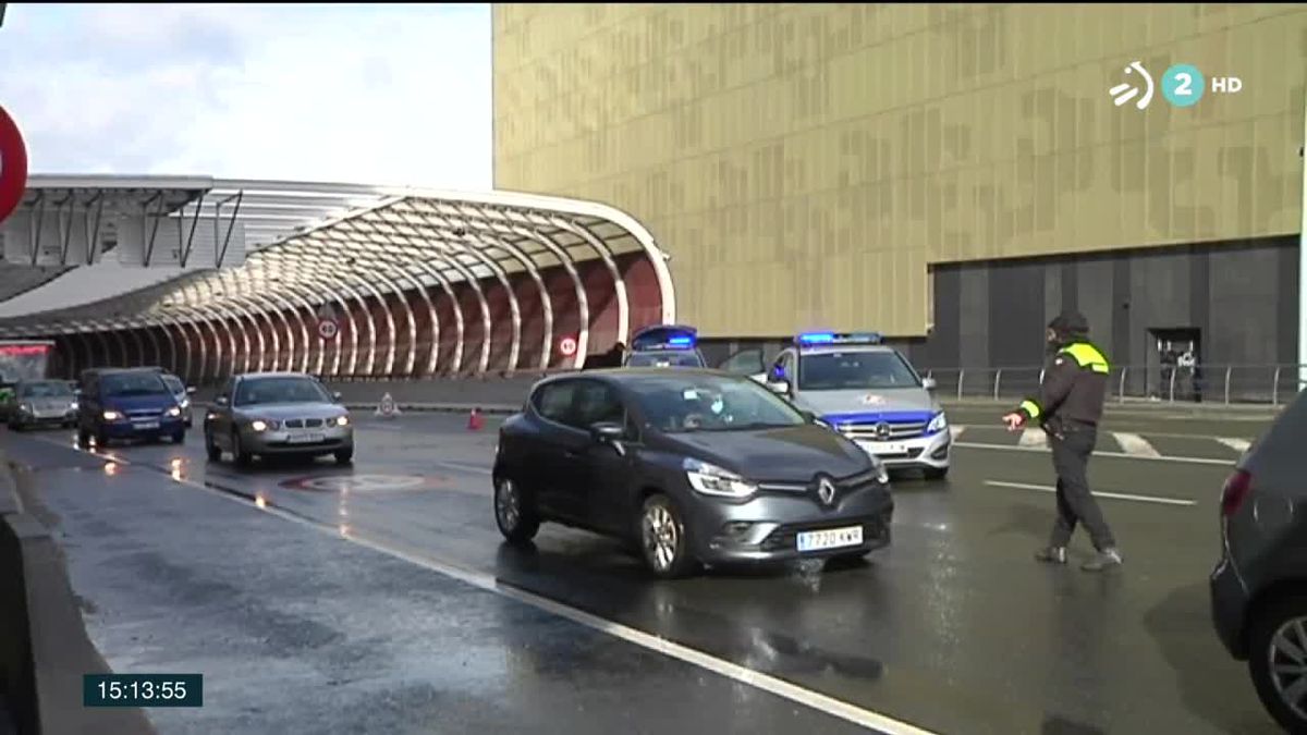 Control en Bilbao. Imagen obtenida de un vídeo de ETB.