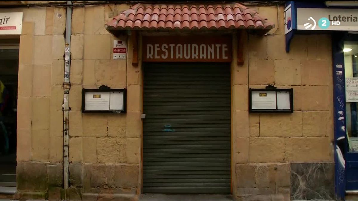 Restaurante cerrado. Imagen obtenida de un vídeo de ETB.
