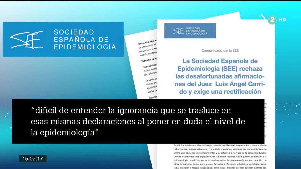 Sociedad Española de Epidemiología. Imagen obtenida de un vídeo de ETB.