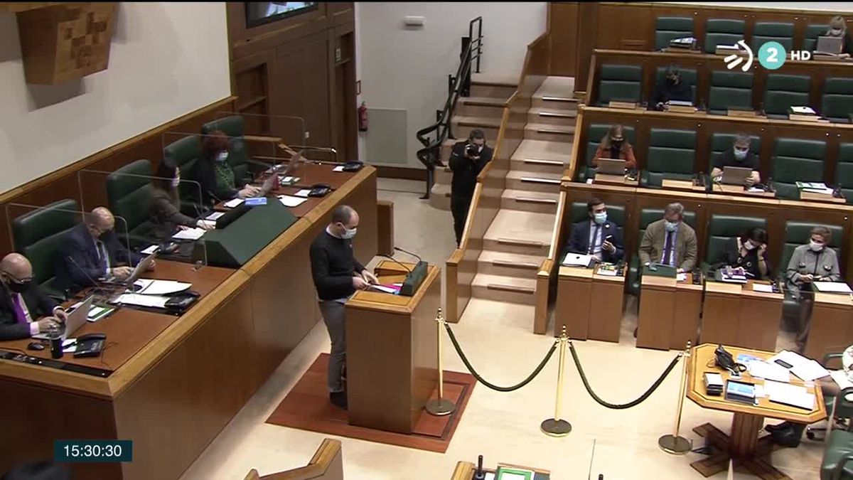 Parlamento Vasco. Imagen obtenida de un vídeo de ETB.