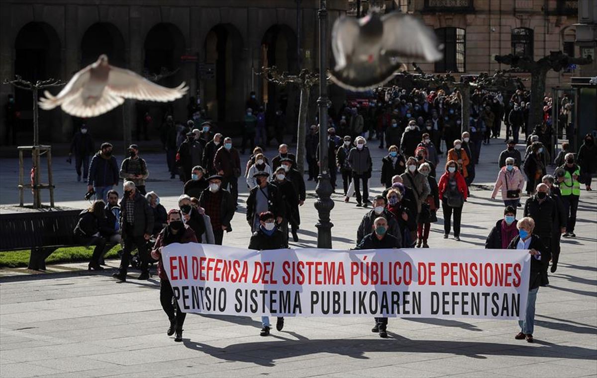 Manifestación en Pamplona. Foto: EFE
