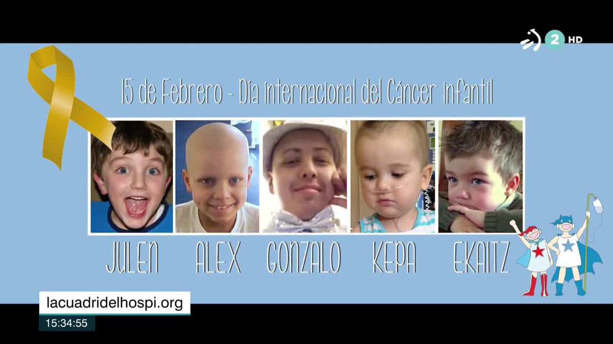 Día contra el cáncer infantil. Imagen obtenida de un vídeo de ETB.