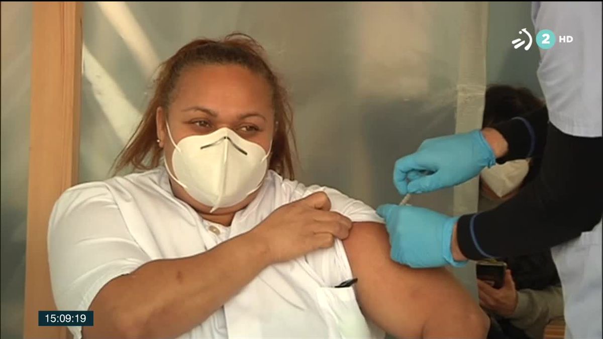 Vacunación. Imagen obtenida de un vídeo de ETB.