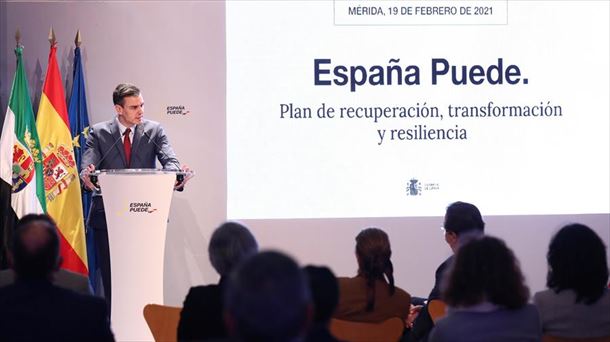 Pedro Sanchez Espainiako Gobernuko presidentea, gaur. Argazkia: Efe