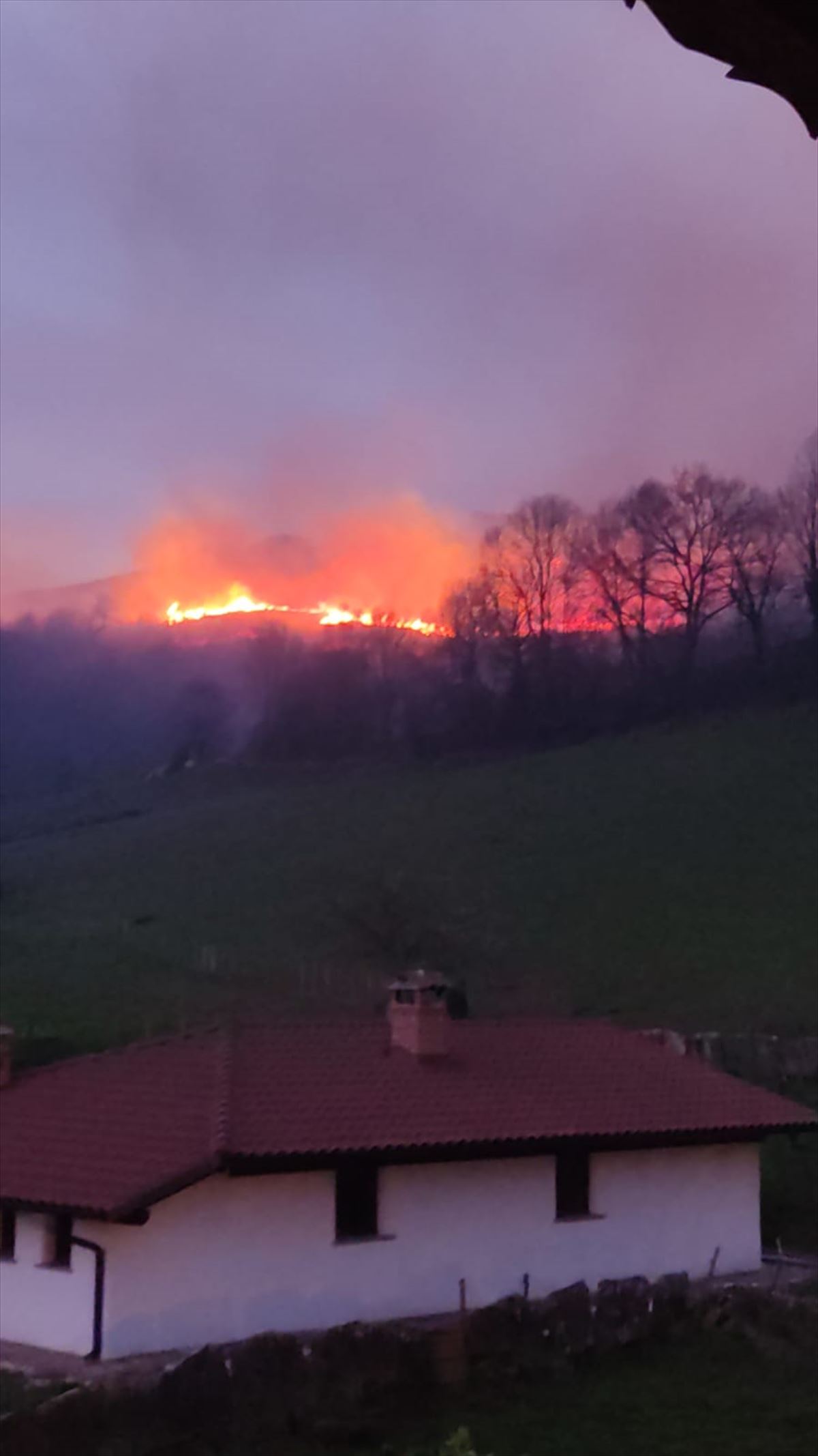 Incendio en Erratzu (Navarra). 