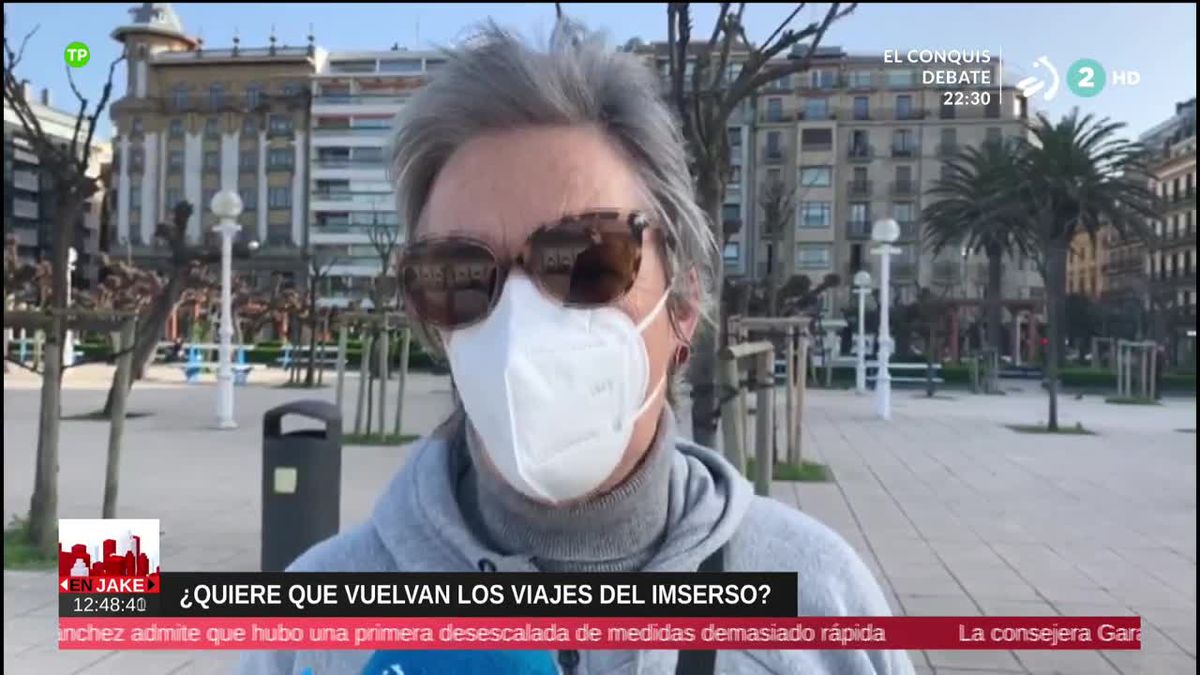 Encuesta en Donostia. Imagen obtenida de un vídeo de EITB Media