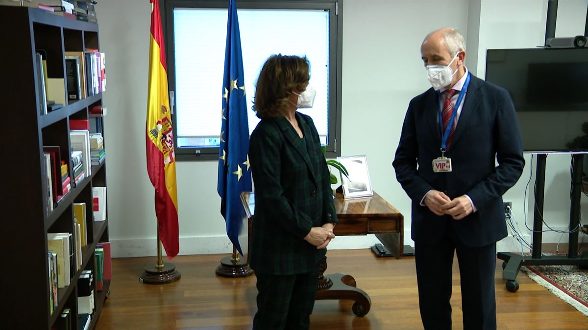 Carmen Calvo y Josu Ekoreka se han reunido hoy en Madrid.
