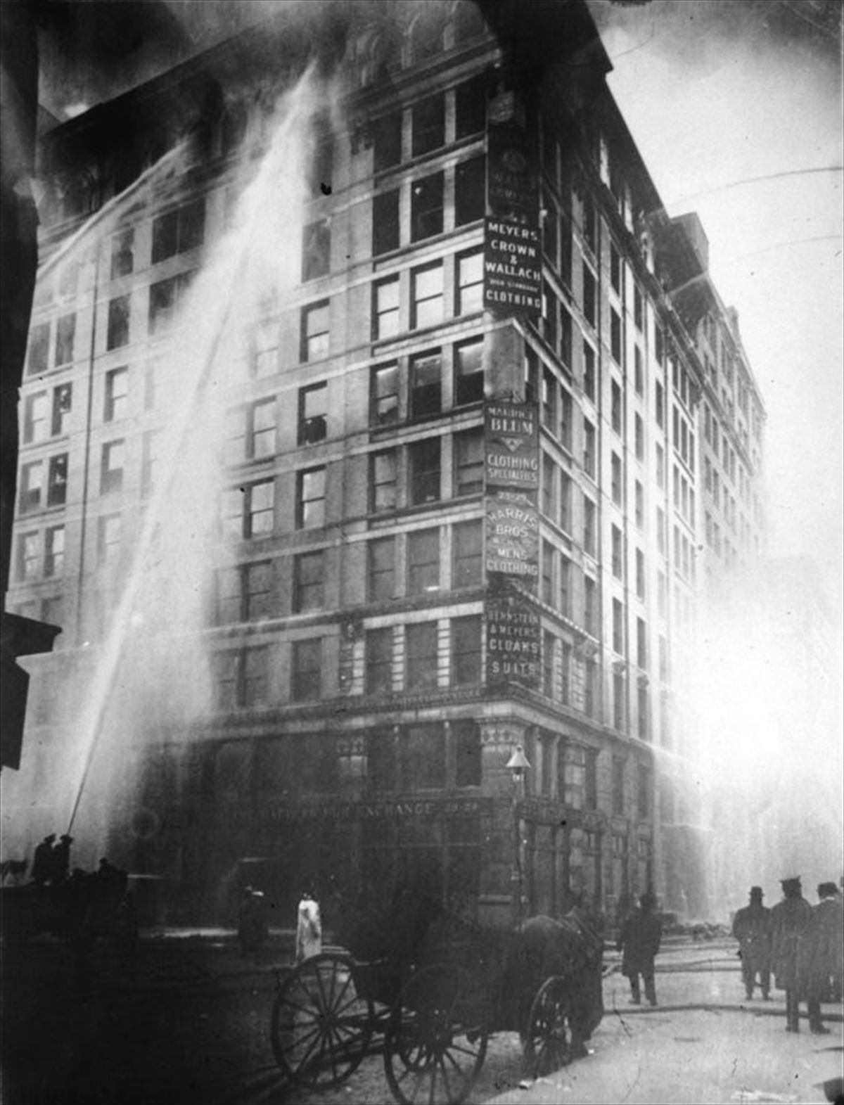 Fuego en la fábrica Triangle Shirtwaist, Nueva York, 1911.