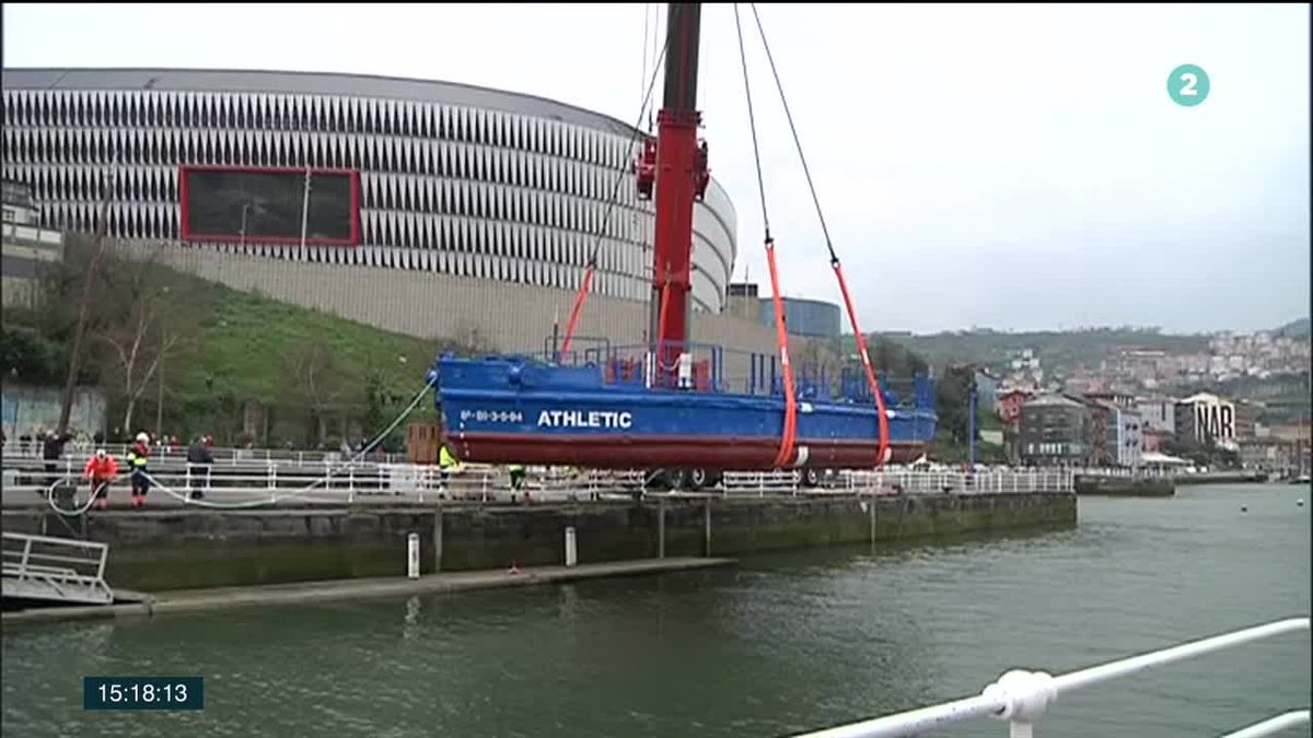 Gabarra. Imagen obtenida de un vídeo de ETB.