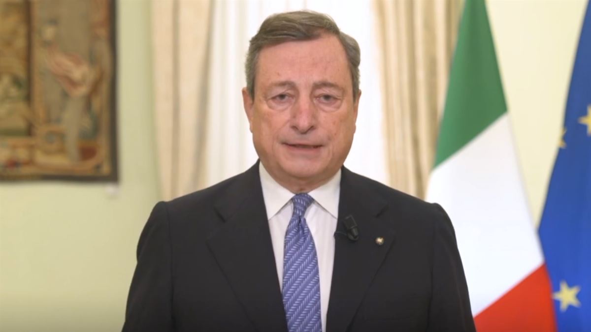 Mario Draghi. Imagen obtenida de un vídeo de ETB.