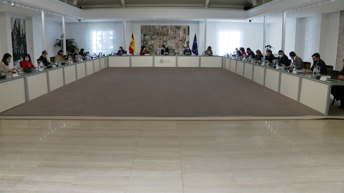 Consejo de Ministros. Imagen obtenida de un vídeo de ETB.