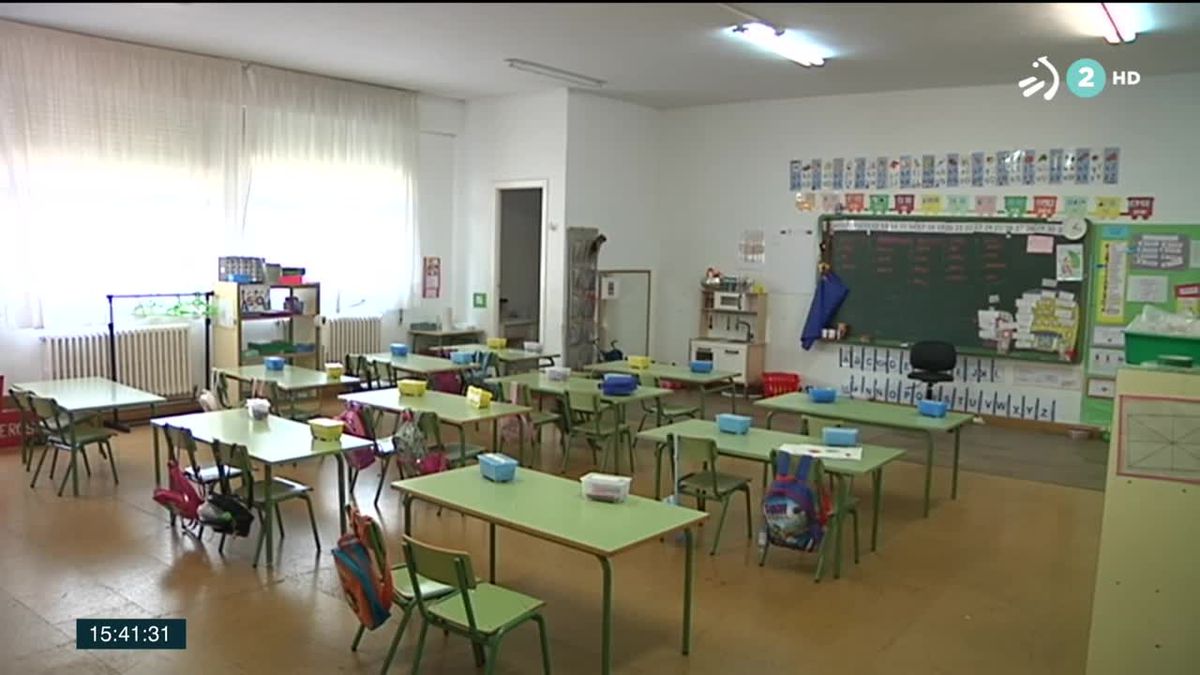 Colegio de Castejón. Imagen obtenida de un vídeo de ETB.