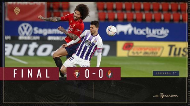 Osasuna empata a cero frente al Valladolid (vía @CAOsasuna)
