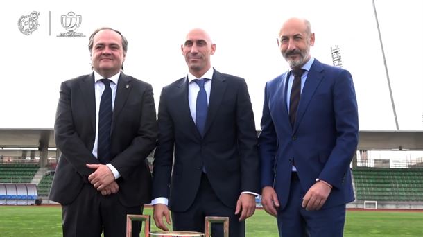 Los presidentes de Athletic y Real, con Luis Rubiales