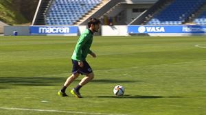 Silva eta Zaldua taldekideekin batera entrenatu dira