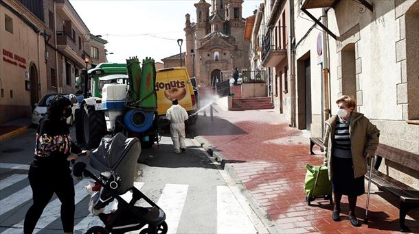 Varias personas en la localidad navarra de Milagro