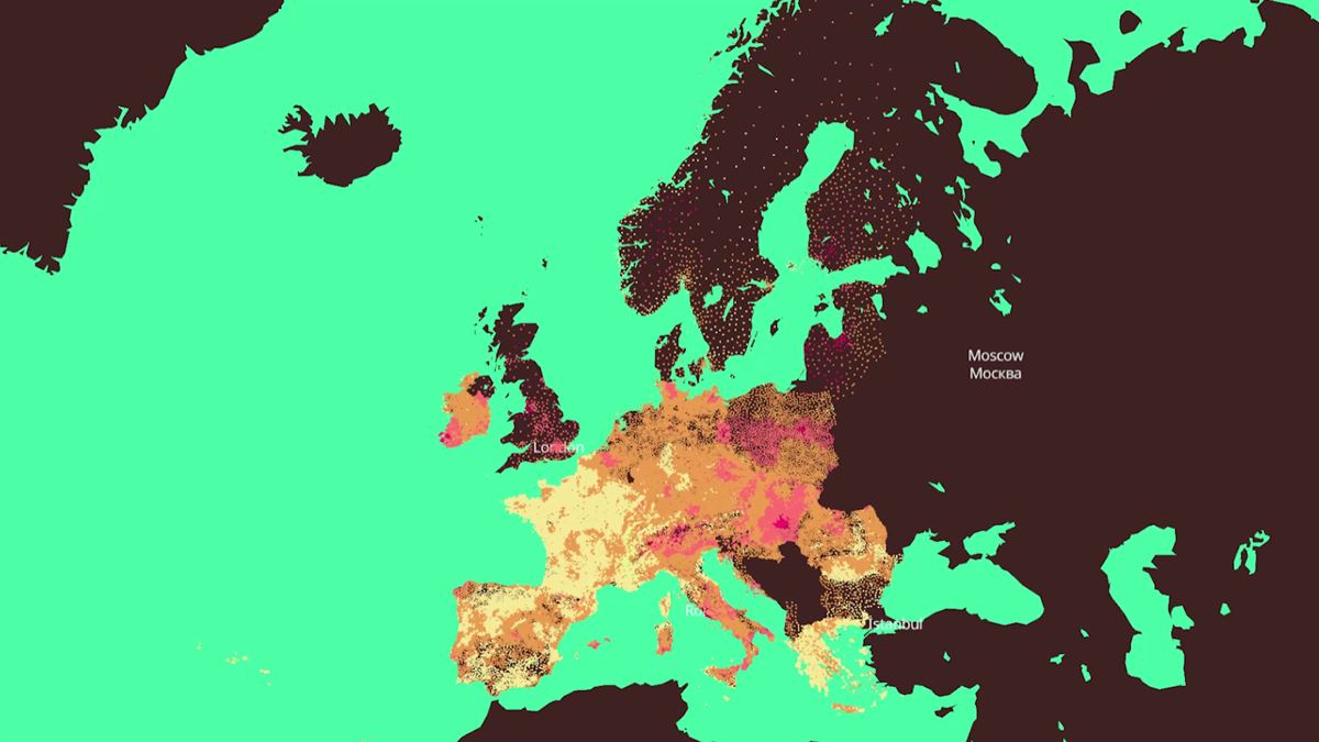 Datu Kazetaritzaren Europako Sareak (EDJNet) egindako mapa.