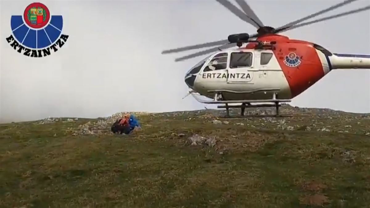 El herido fue rescatado en helicóptero