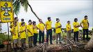 El equipo amarillo, Cuyaya, con su capitán David Seco