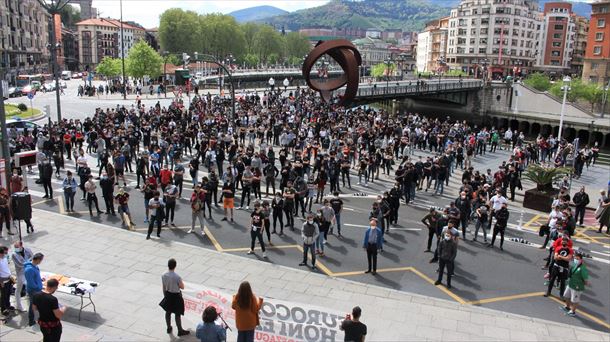 Manifestación en Bilbao. Foto: Ecuador Etxea