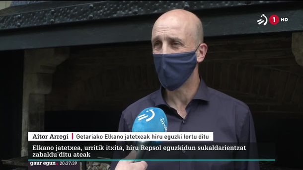 Aitor Arregi, Getariako Elkano jatetxeko sukaldaria. EITB Mediaren bideo batetik ateratako irudia.