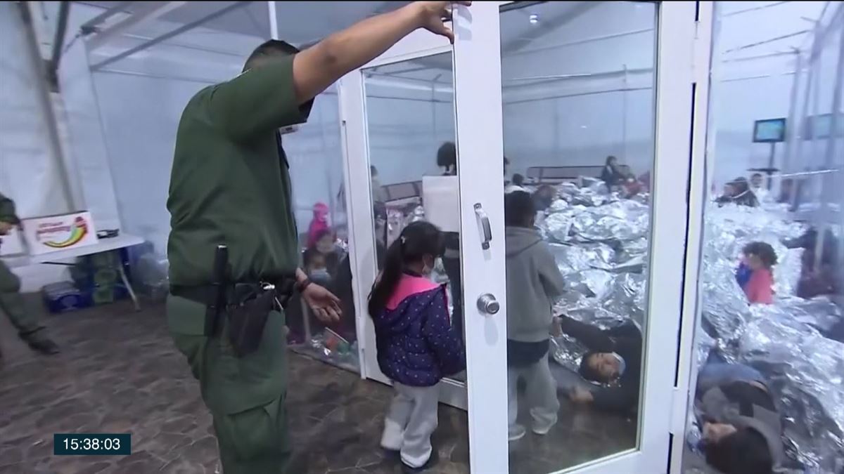 Menores migrantes. Imagen obtenida de un vídeo de ETB.