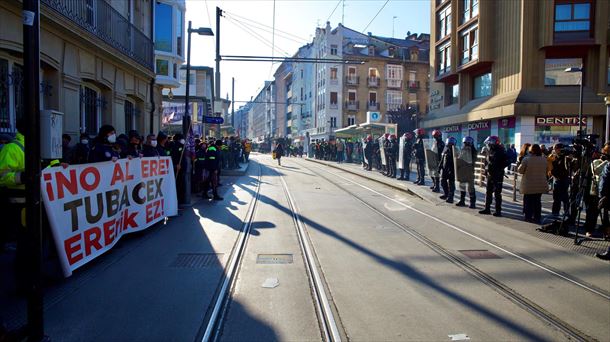 Tubacexeko langileen protesteetako baten artxiboko irudia. Argazkia: Efe.