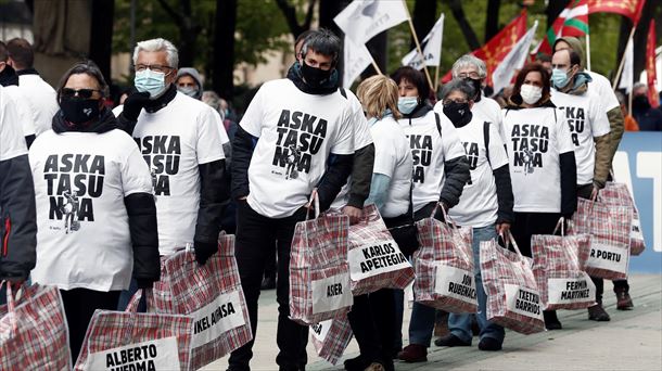 Euskal presoen aldeko manifestazio bat. Artxiboko argazkia: EFE.