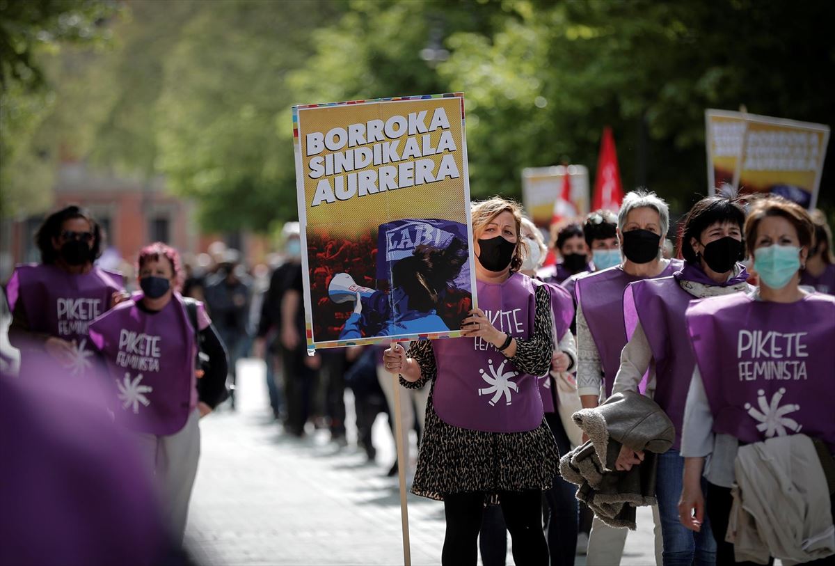 Manifestación en Pamplona. Foto: Efe