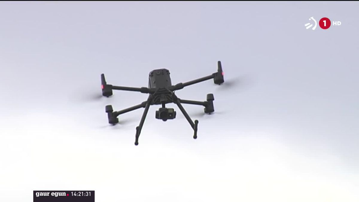 Dronea. EiTB Mediako bideo batetik ateratako irudia.