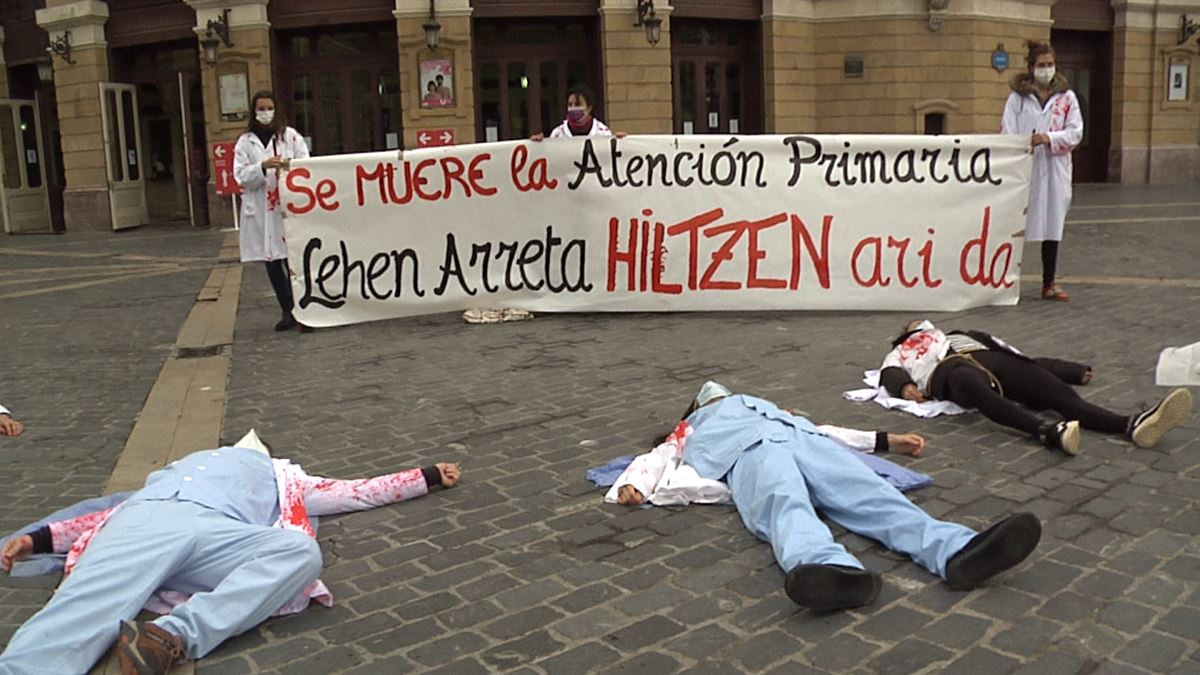 Protesta en Bilbao. Imagen: EITB Media