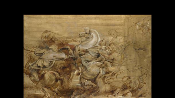 "La caza del león" de Rubens