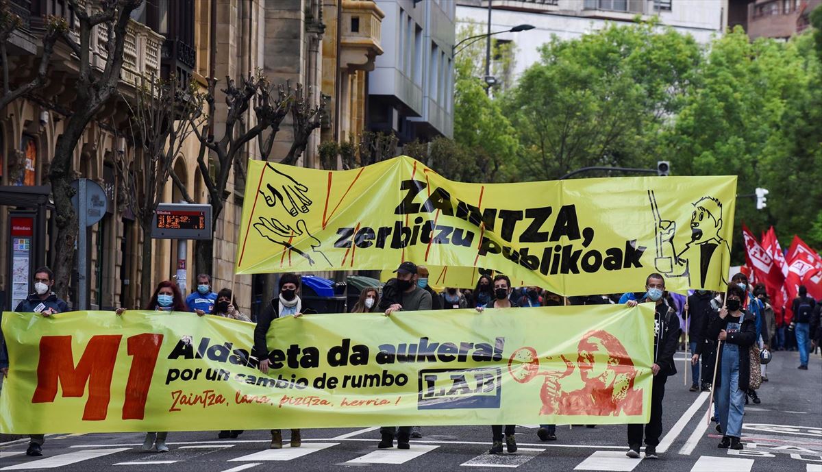 Manifestación de LAB en Bilbao