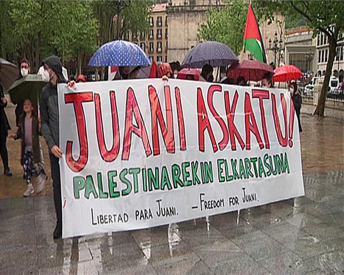 Concentración en Bilbao a favor de la libertad de Juana Ruiz