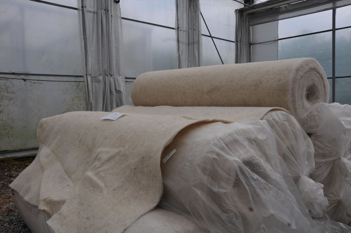 'Tejido 'no tejido'', a partir de lana de latxa. Foto: EFE