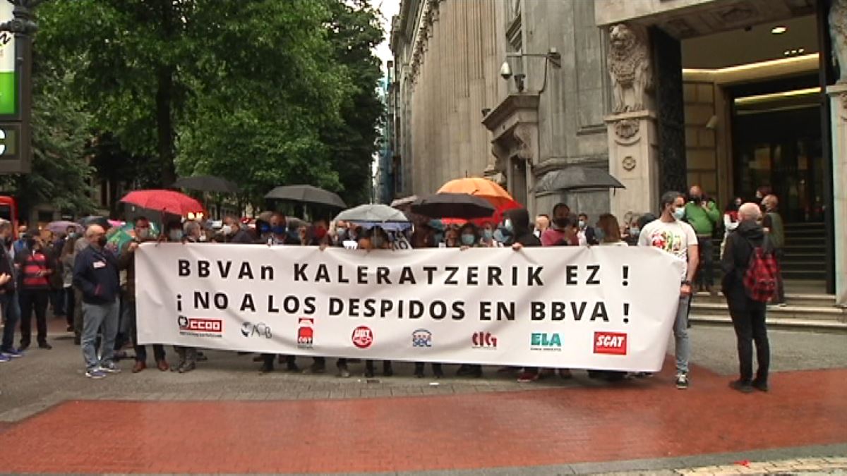 Protesta en Bilbao. Imagen: EITB Media