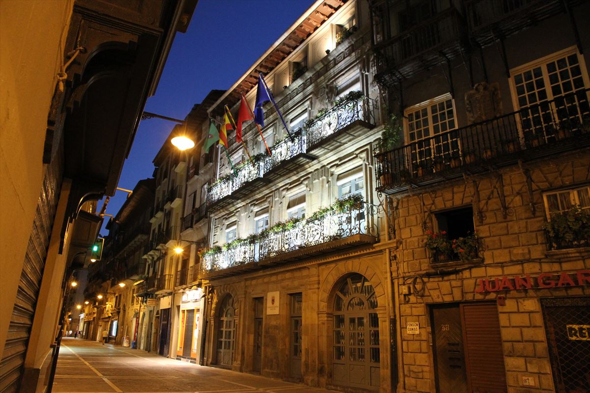 Calles vacías en Pamplona. Foto: Jesus Angel Arana.