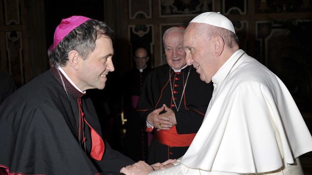 Joseba Segura con el Papa Francisco