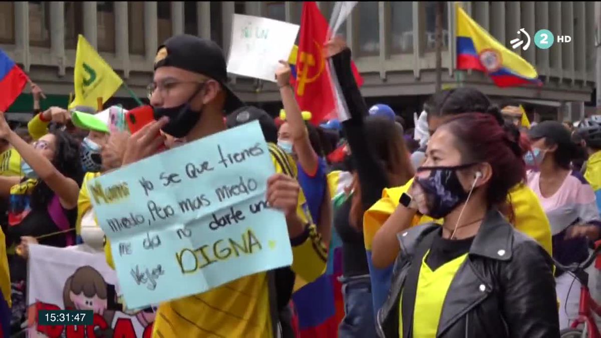 Protestas en Colombia. Imagen: EITB Media