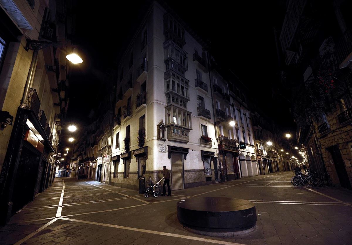 Las calles de Pamplona, vacías
